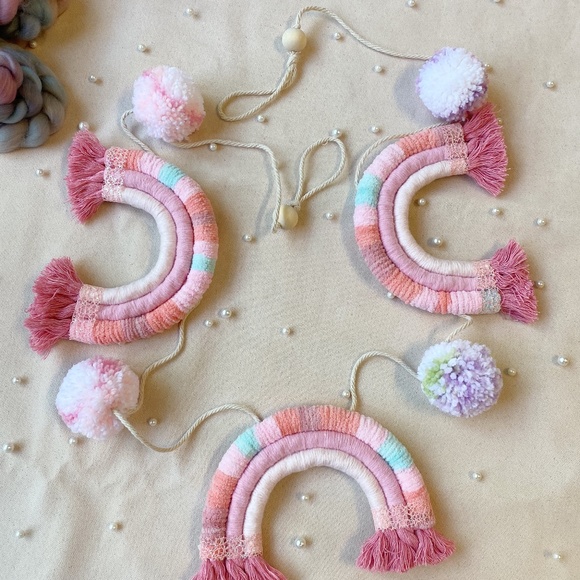 Rainbow Garland Nursery, Party Decorations Rainbow Garland, Baby Room Garland - Picture 8 of 8